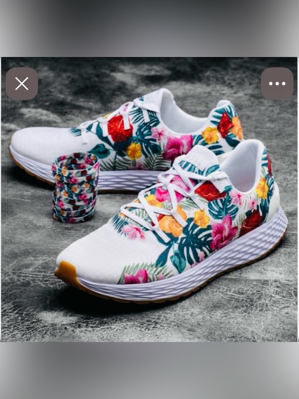 NOBULL Floral Trainers – Bold Tropical Print (W8 / M6.5)
